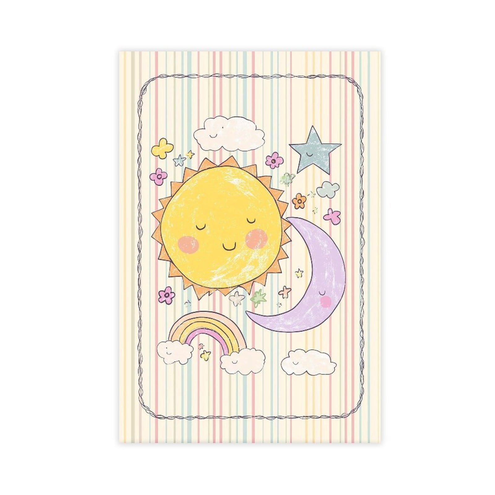 YWTJAX Sun Moon Nursery Poster Canvas Poster for Office Decor Gift