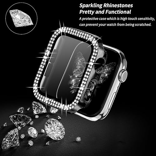 Miniatura 2 de Correa magnética para mujer compatible con Apple Watch Band 1.496 in 1.575 in 1.614 in 1.654 in 1.732 in 1.772 in, correa de acero inoxidable