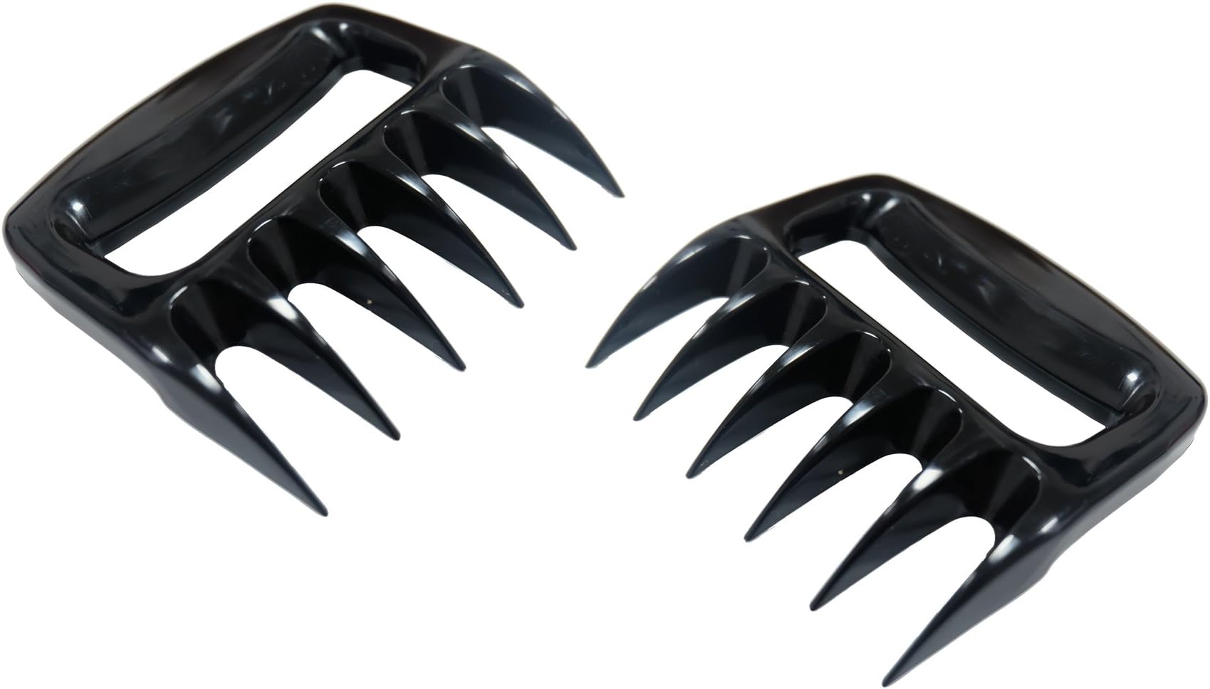 Landto Meat Claws Hard Plastic Black Handle Pulled Meat Shredder Claws BBQ Meat Fork for Pork Beef Turkey (Meat Claws 2 Pcs)
