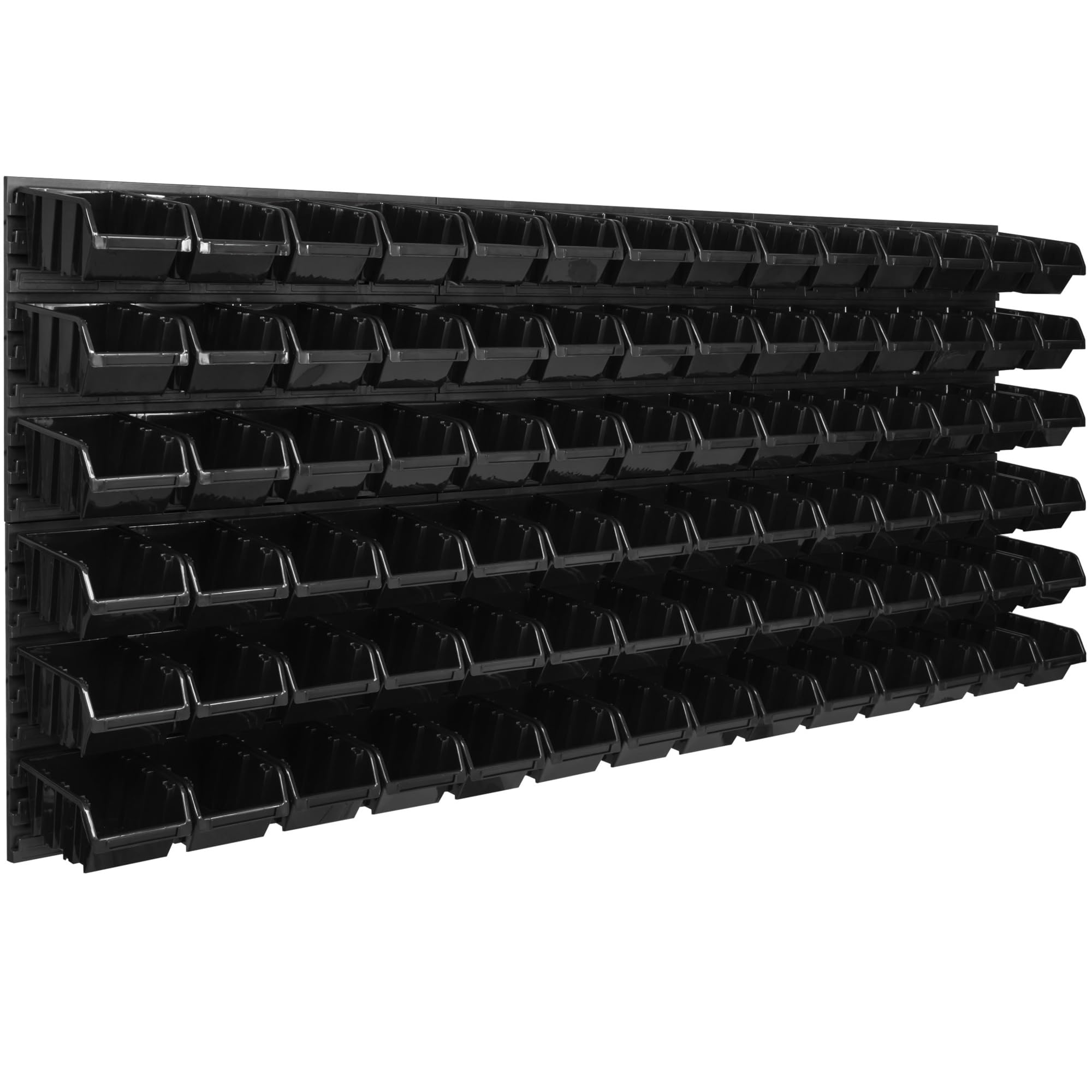 System magazynowy regał ścienny 1734 x 780 mm | 84 szt. | pojemniki do układania | pojemniki do przechowywania | bardzo mocne płyty ścienne | możliwość rozbudowy | regał warsztatowy regał magazynowy regał ścienny regał wtykowy