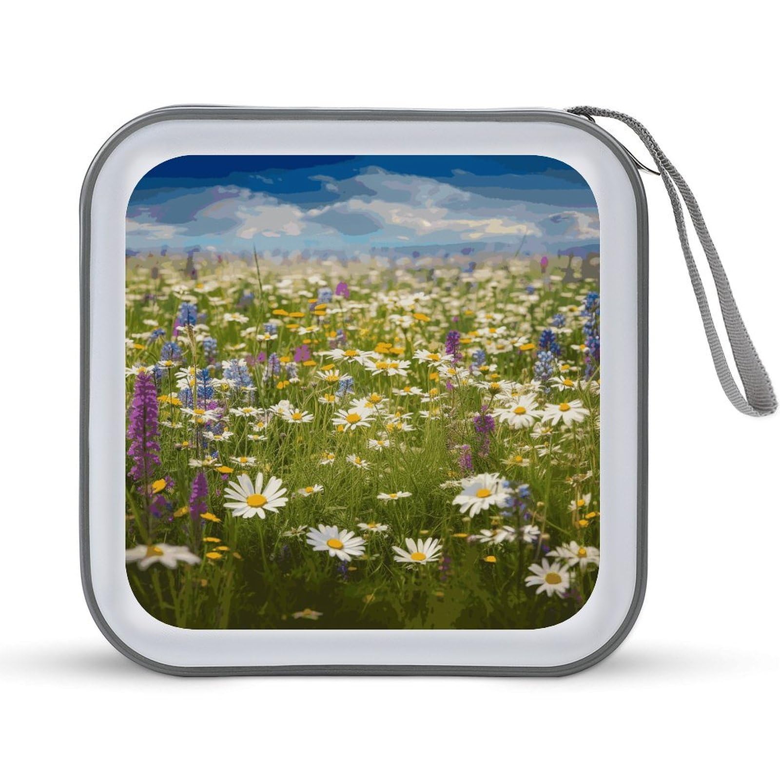Funda para CD y DVD con diseño de flores capacidad para 40 discos maletín rígido portátil