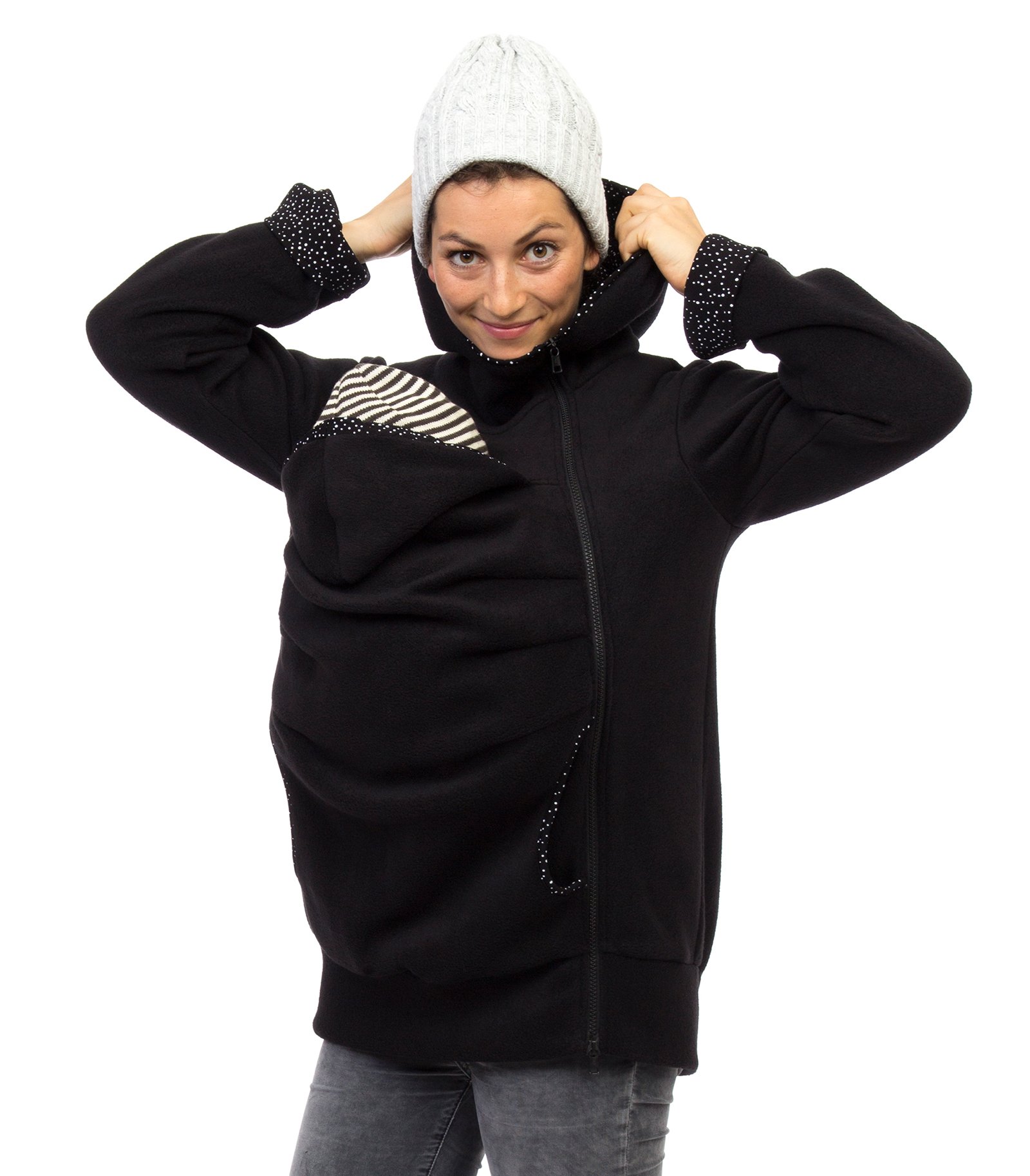 Viva la Mama Kängurujacke, Tragejacke für Baby aus Fleece - AHOI