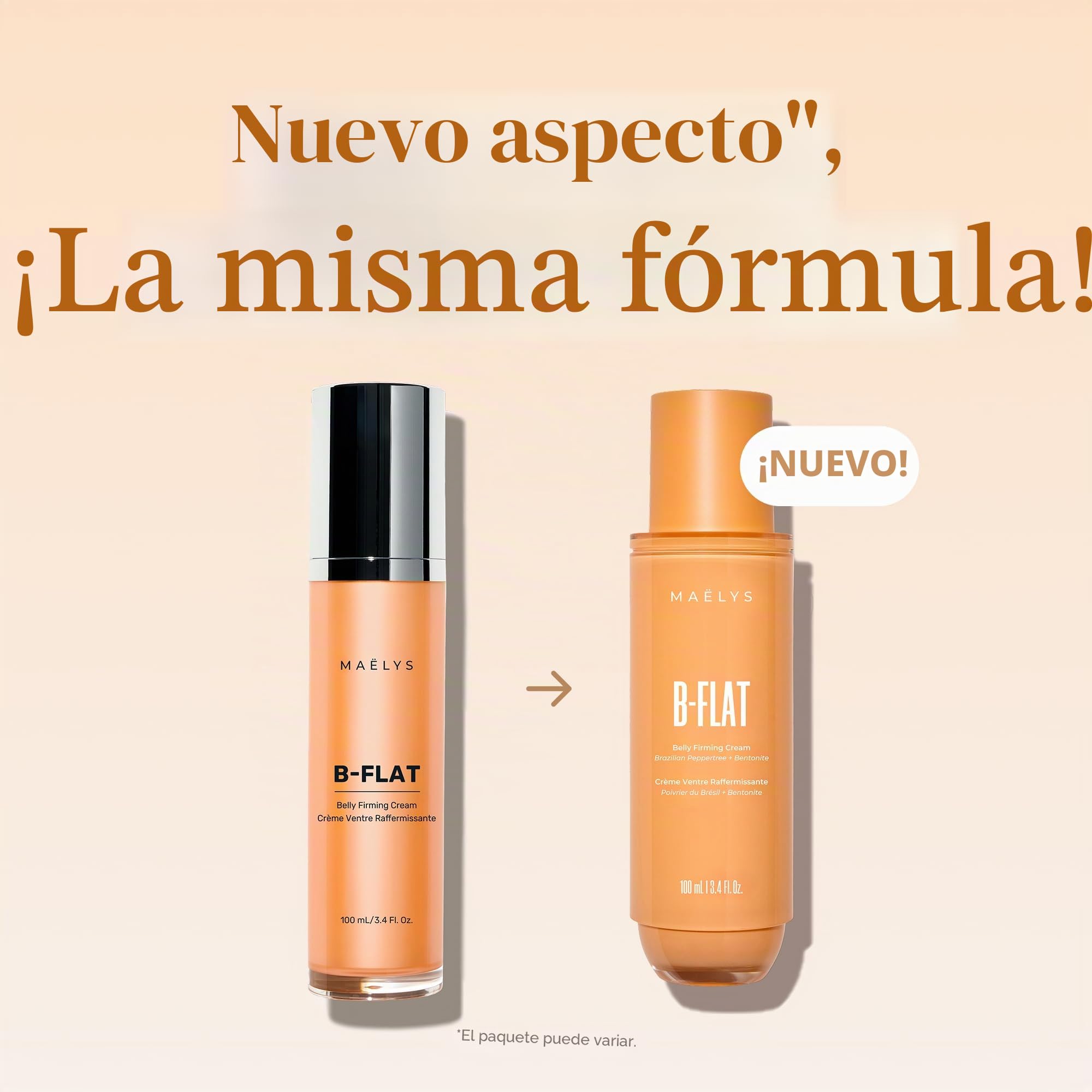 MAELYS Maëlys Cosmetics B-Flat Crema reafirmante para barriga plana (paquete de 3)
