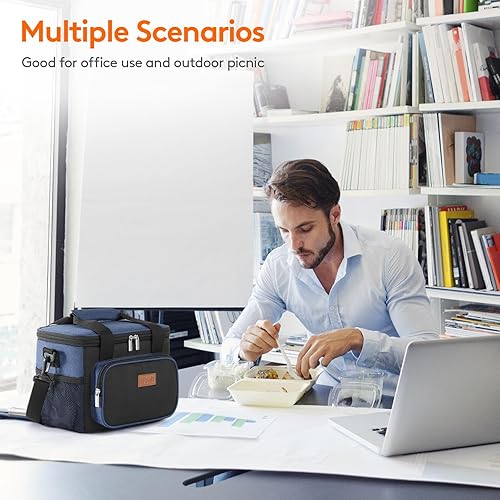 Miniatura 29 de Lifewit Lonchera mediana aislada, suave y refrigerante, para adultos, hombres y mujeres, leopardo, 12 latas (9L)