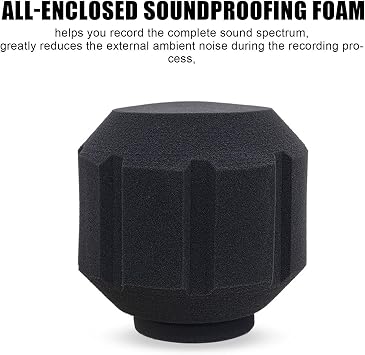 Sound Isolating Microphone Shield - Noise Reducing Foam Cover Filter