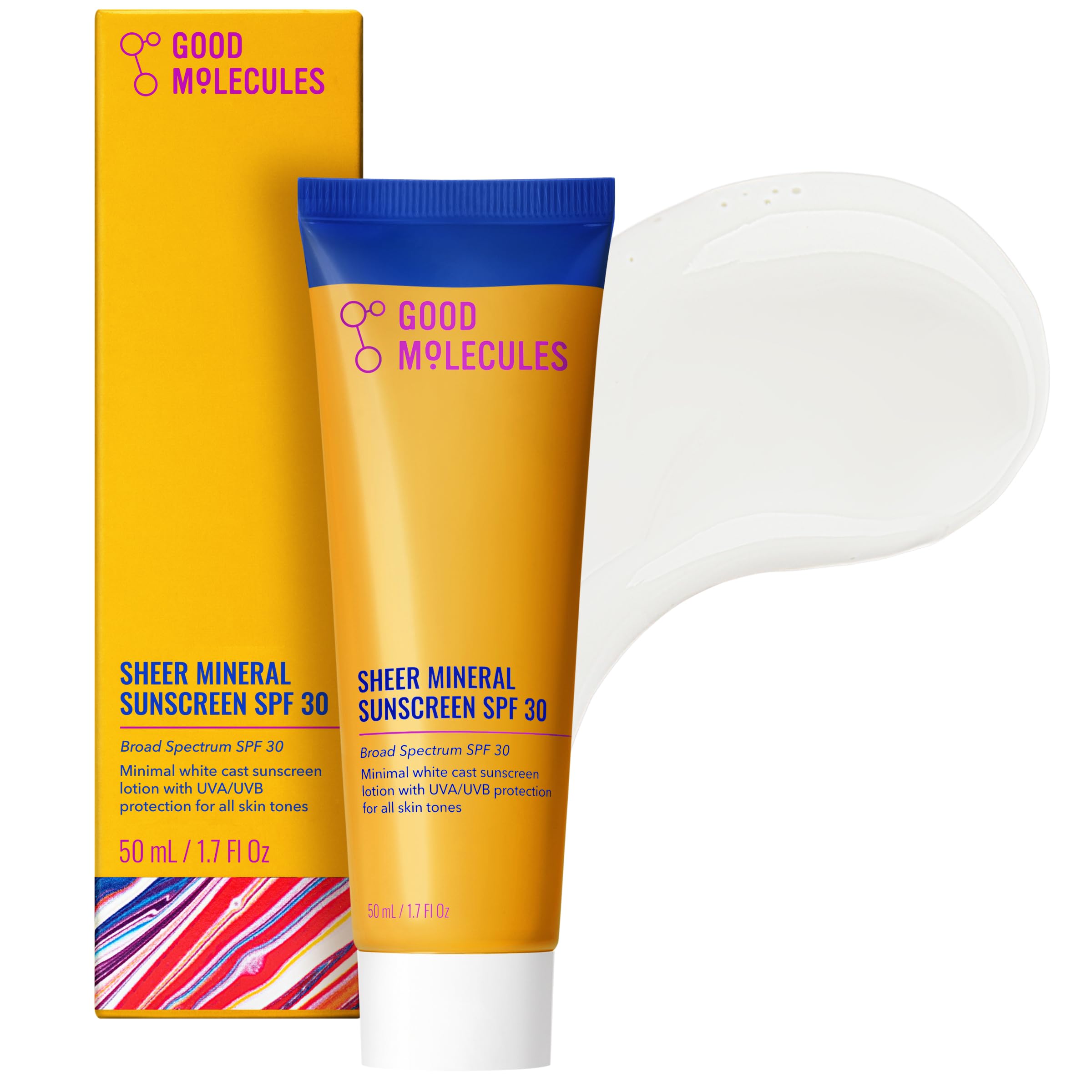 Good Molecules Sheer Mineral Sunscreen SPF 30 Minimal Whitecast