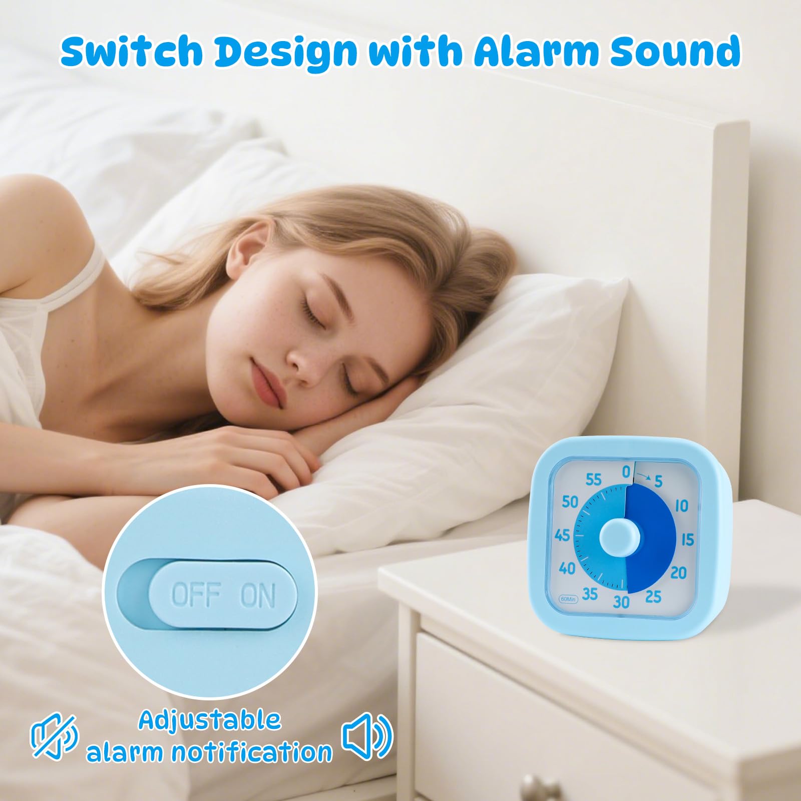 Euqvunn Visual Timer for Kids 60 Minute Visual Countdown Timer with Silent Operation - Image 4
