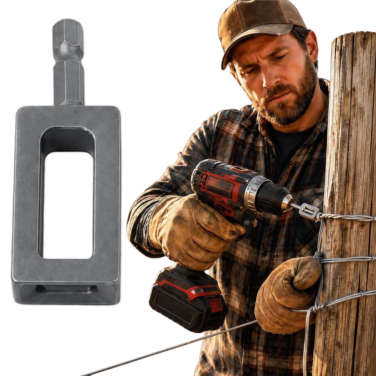 Style B Electric Wire Twister Tool For Drill, Wire Nut Twister, Multifunctional Wire Twisting Tool With 1/4" Hex Shank, Rebar Tie Wire Winder Carbon Steel, Universal For Construction And Fen