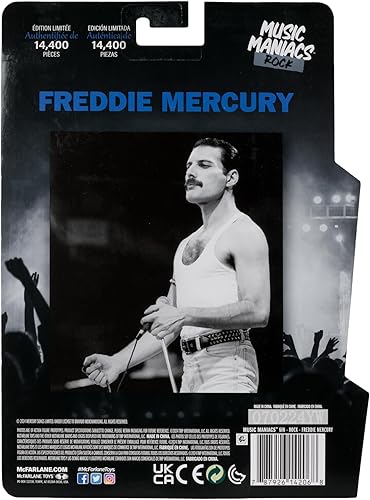 Miniatura 9 de McFarlane Toys - Figura de acción de Music Maniacs Rock Freddie Mercury de 6 pulgadas