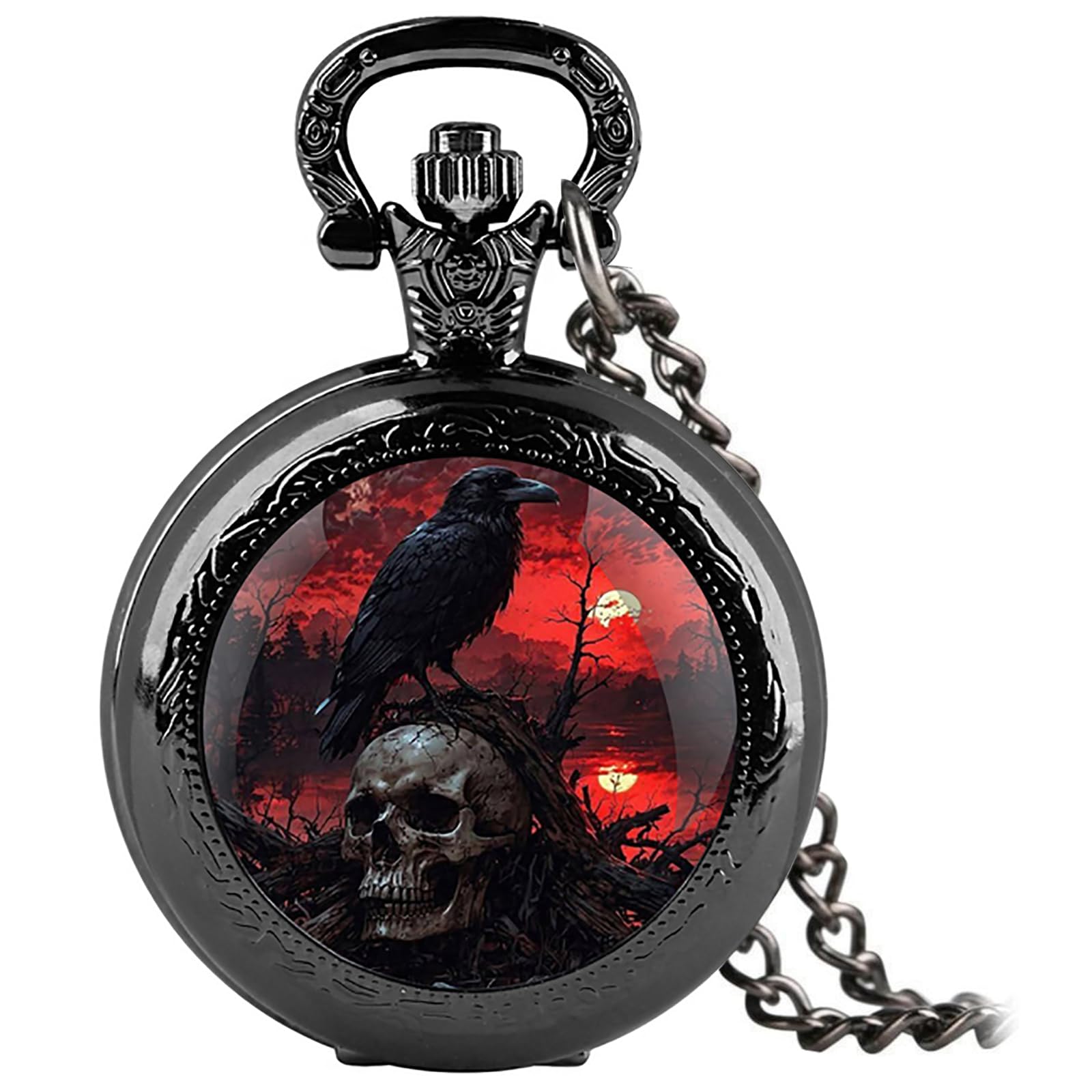 Vintage Pocket Watch for Women Men Graphic Design Quartz Pocket Watches with Chain Pendant Christmas Birthday Gift with Box-image-37