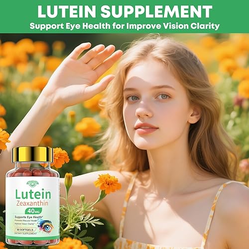 Miniatura 5 de Suplemento de luteína y zeaxantina, vitaminas de luteína para los ojos que apoyan la claridad de la visión, salud macular, comodidad para los ojos
