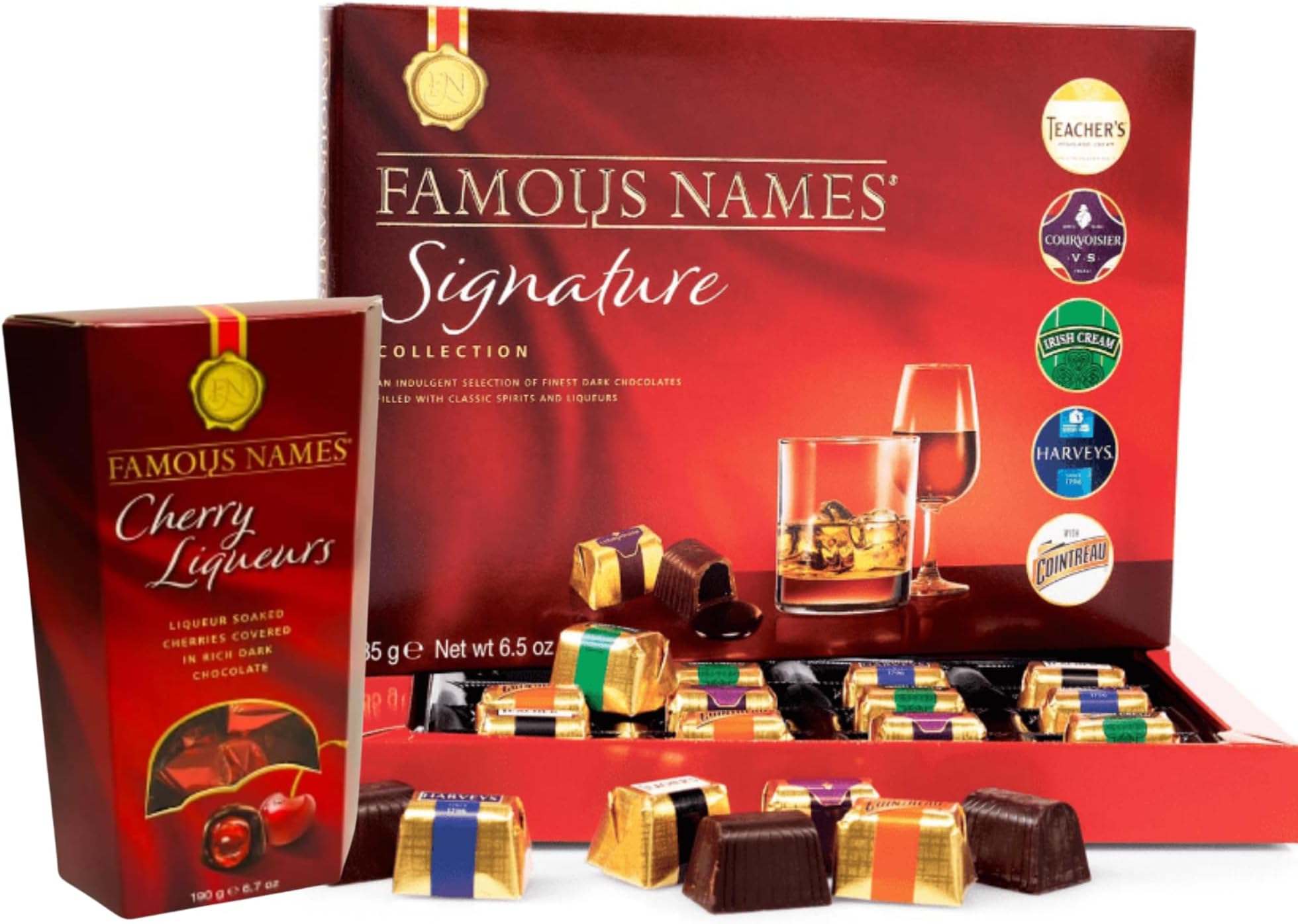 Famous Names Signature Collection Dark Chocolate Gift Box - Get Well Soon Gifts For Women Mens Birthday Gifts Last Minute Gifts Christmas Mom and Dad (one size, 185g & 175g Famous Name Signature)