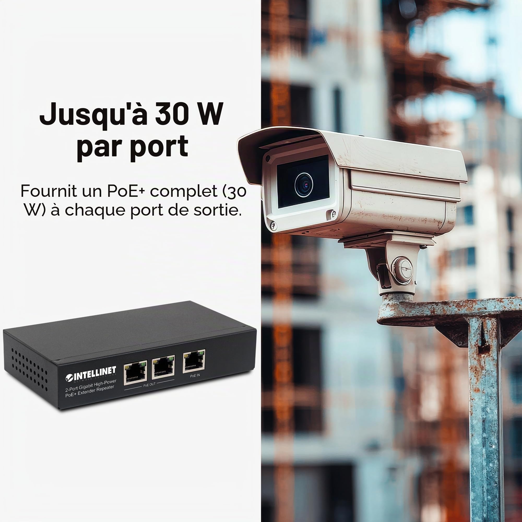 Intellinet 2-Port Gigabit HigH-Power Poe+ Extender