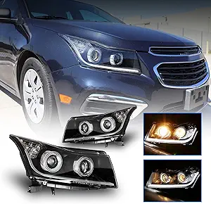 WOLFSTORM Headlight Assembly for 2011–2015 Chevrolet Cruze with LED DRL and Projector