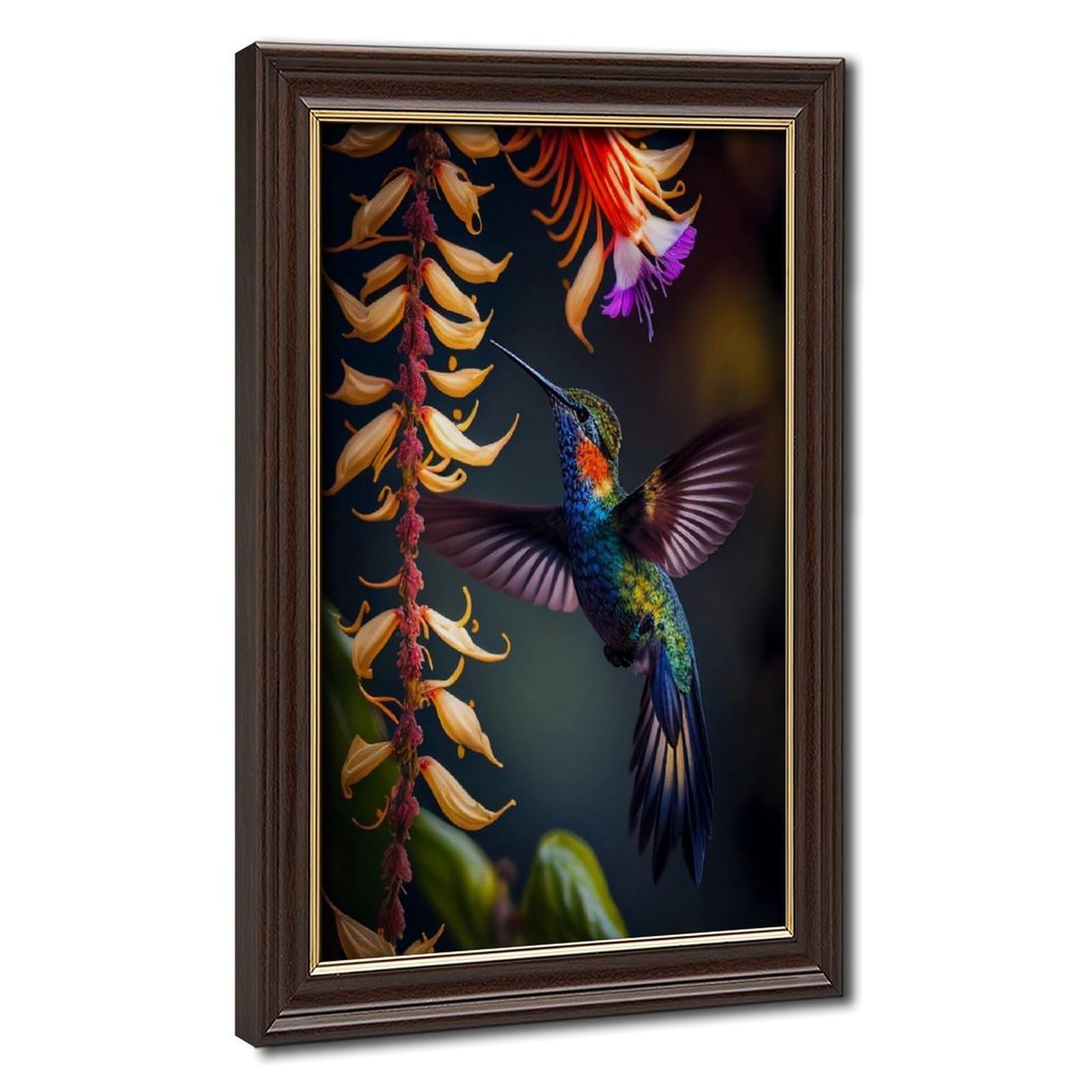 Bareronor Tropical Hummingbird Canvas Poster for Dorm Room Decor Gift