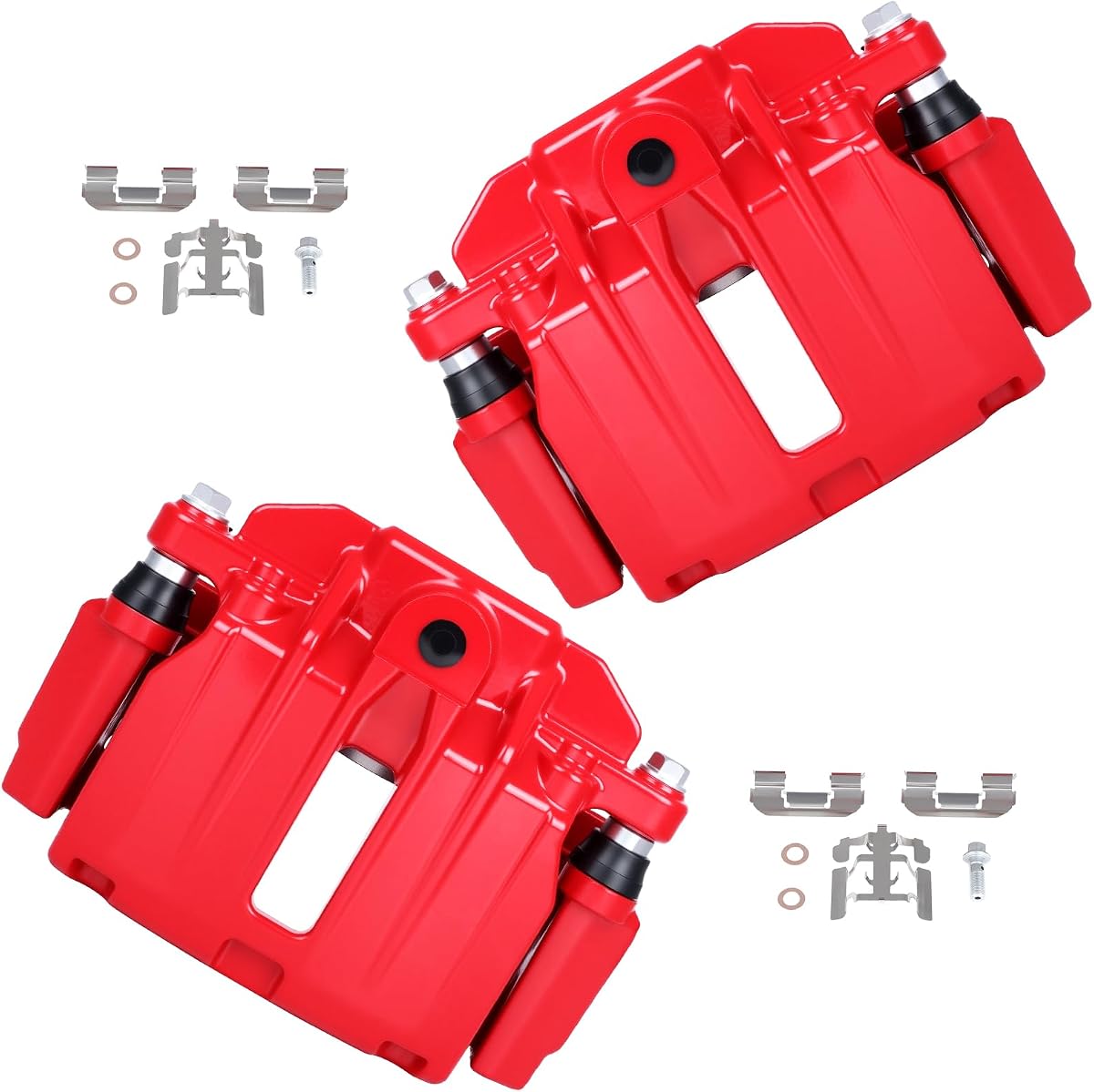 cciyu Rear Left & Right Brake Calipers w/Bracket 18-B4726 18-B4727 | Replace For Cadillac, For Chevy, For GMC Models - For Astro, For DeVille, For Escalade - 2PCS Calipers Set, OE Direct Fit