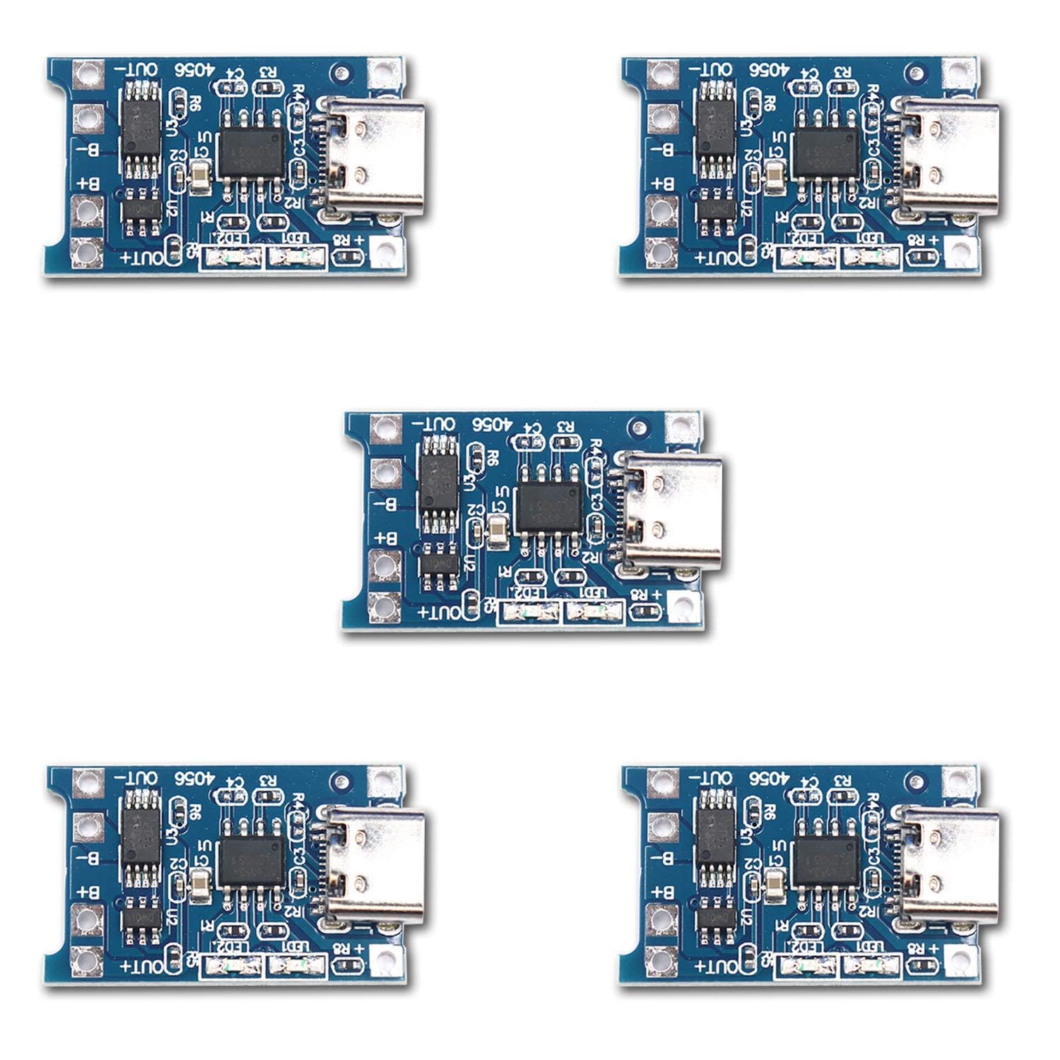 Electro TP4056 C-Type 18650 Lithium-ion Battery Charging Module with Inbuilt BMS and Indicator Pack of 5-image-9