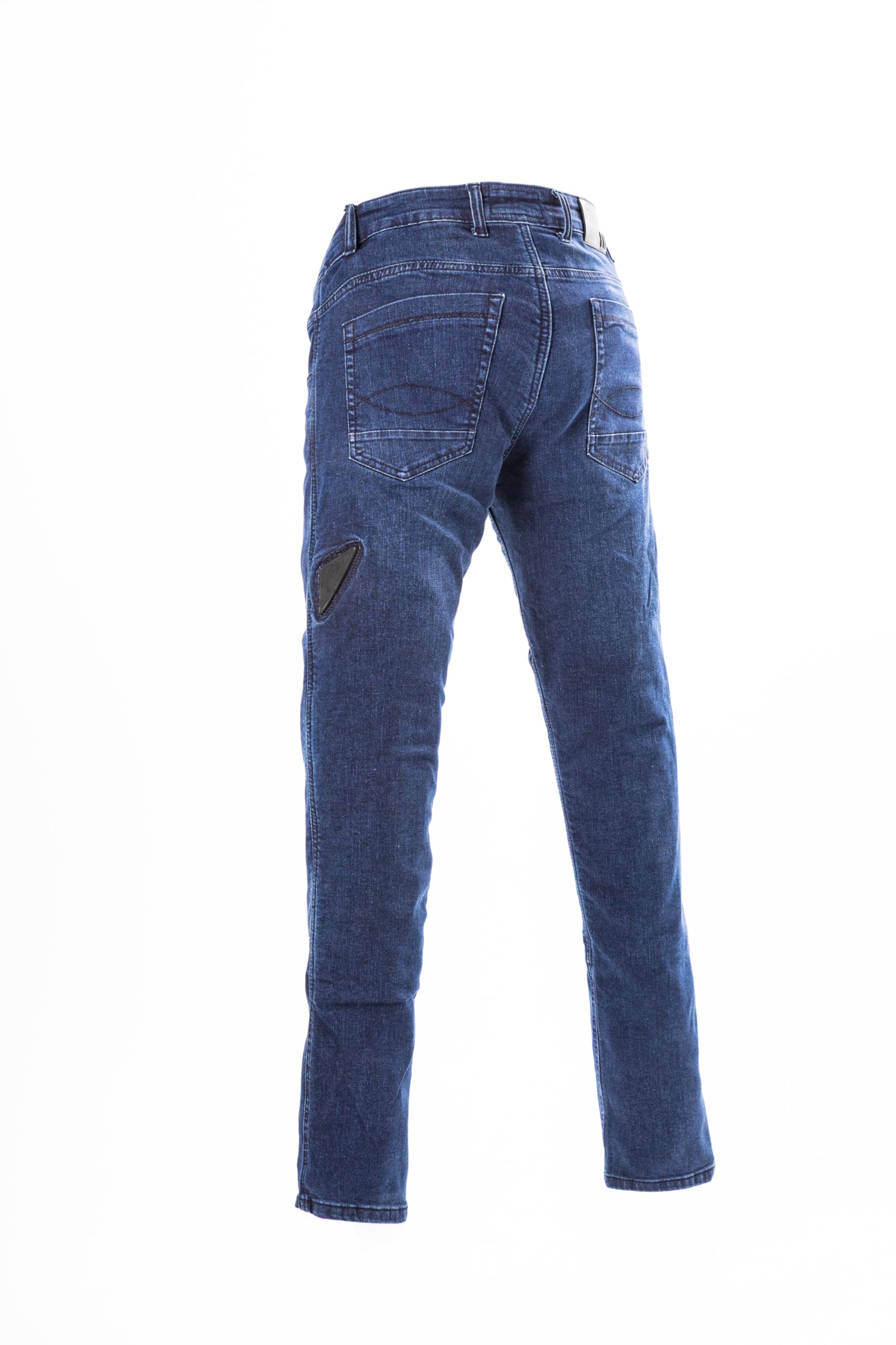 PARS San Remo Pantalon de moto en jean Kevlar Denim Slim Fit avec protections incluses Bleu pour homme