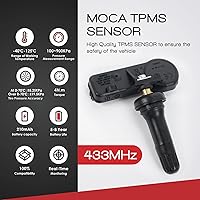 Vista 4 de MOCA - Kit de sensor de sistema de monitoreo de presión de neumáticos (TPMS) de 433 MHz para Chrysler 300 Town & Country, Dodge Challenger Charger