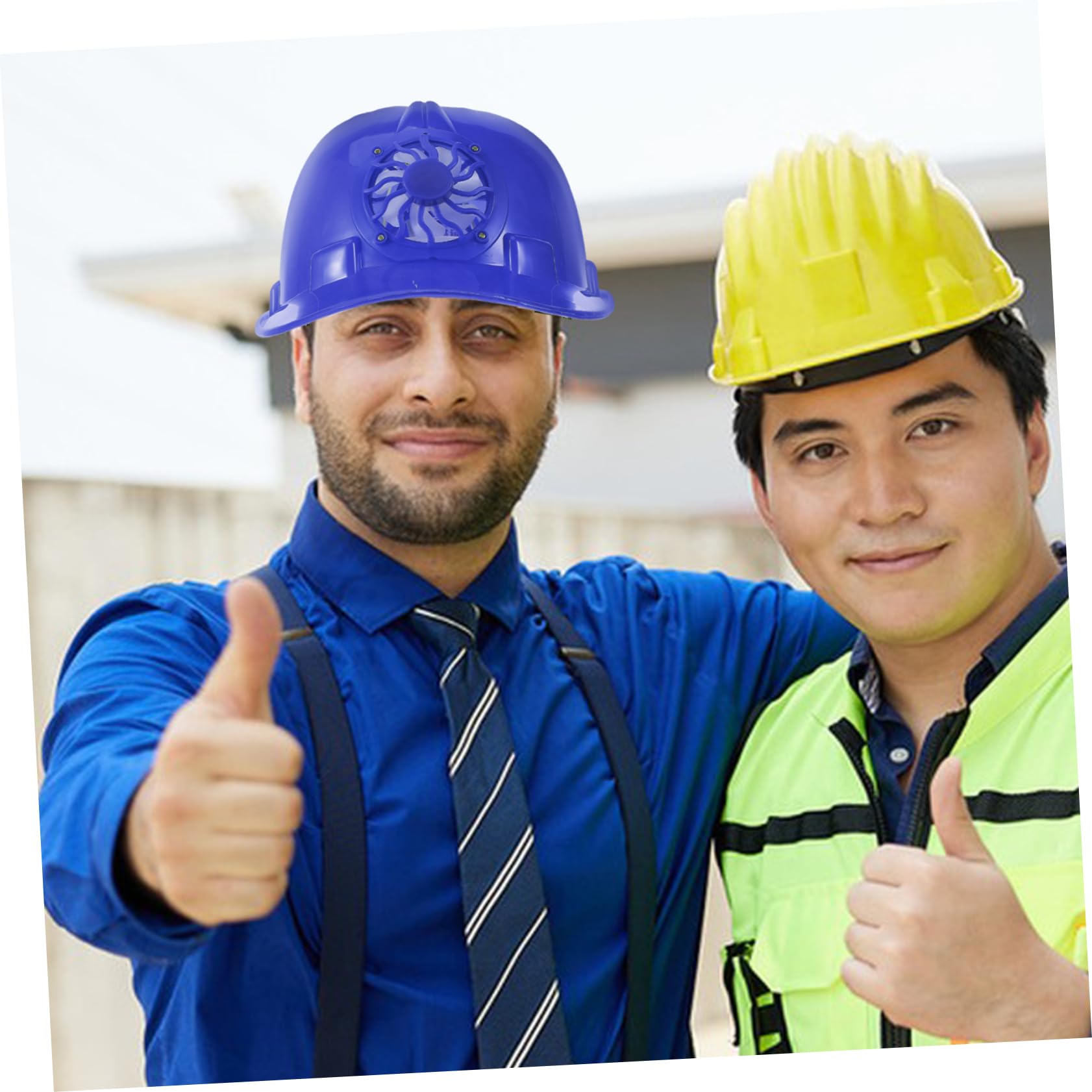 CLISPEED Casco Sicurezza con Ventilatore Solare Protezione Affidabilper Lavori Edili e Design Traspirante per Comfort Ottimale