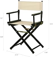 Vista 2 de Casual Home - Silla de director de 18 in, marco negro, lona color trigo