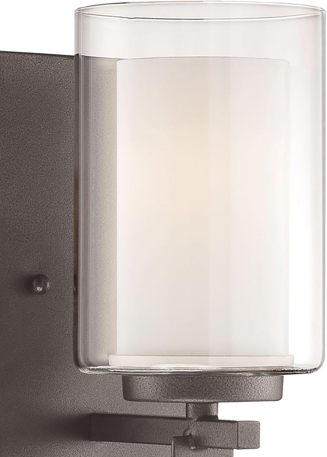 Minka Lavery 6101-172 Parsons Studio Vanity Bath Light, 1-Light, 100 Total Watts, 4.5-in H x 8.75-in W, Smoked Iron