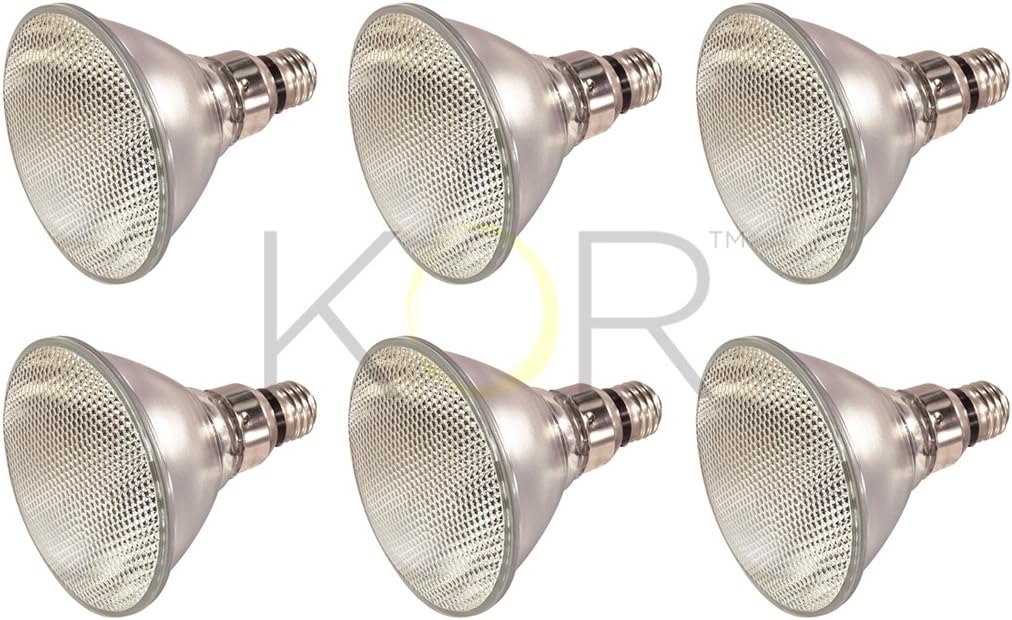 KOR (Pack of 6) 70PAR38/FL 120V - 70 Watt High Output (90W Replacement) PAR38 Flood - 120 Volt - Halogen Light Bulbs