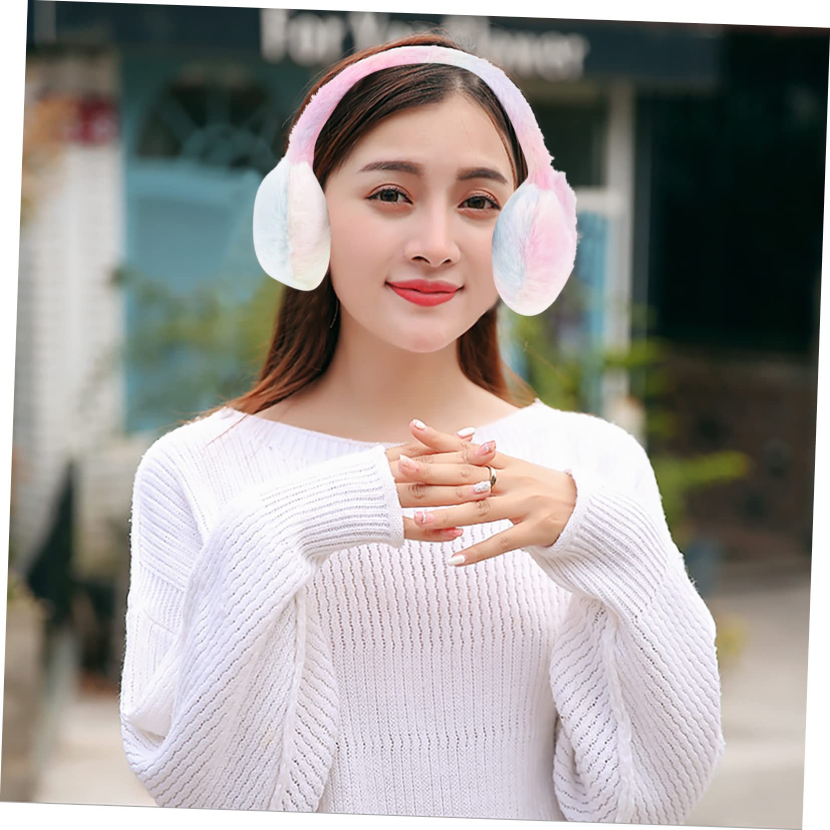 SOIMISS 4piezas Orejeras De Sintética Para Mujer Calentadores De Oídos y Ajustables Accesorios De Invierno Para Esquiar y Actividades