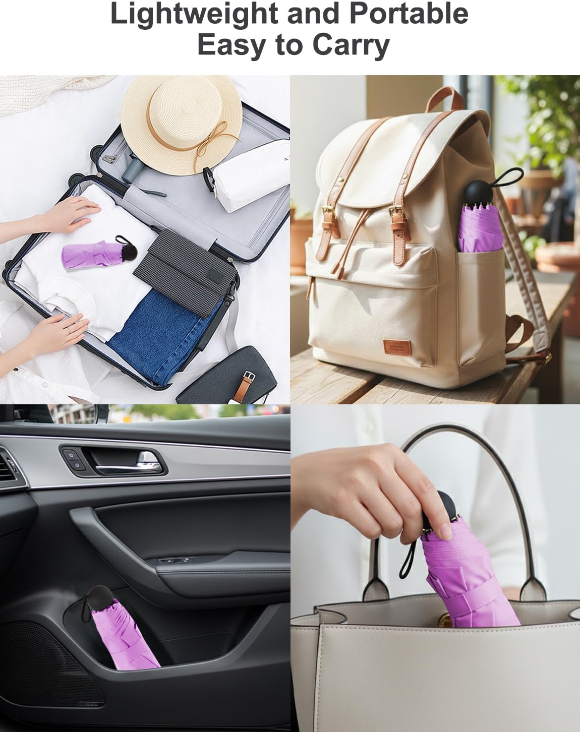 Travel Mini Umbrella Compact Travel Portable Mini Small Folding Sun UV Protection Lightweight Umbrella for Women - Image 5