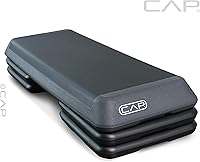 Vista 3 de Cap Adjustable Aerobic Step Platform Exercise Step, Gray