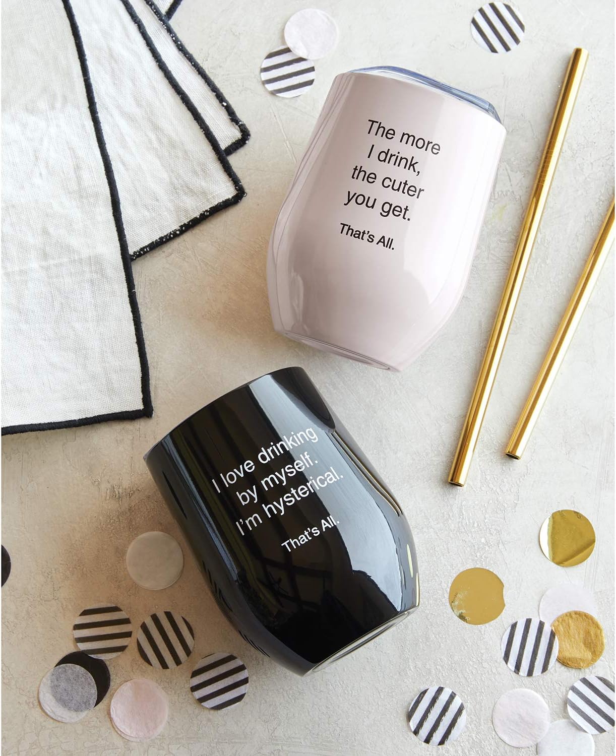 Santa Barbara Design Studio That's All. Stainless Steel Stemless Wine Tumbler, 12-Ounces, Hysterical