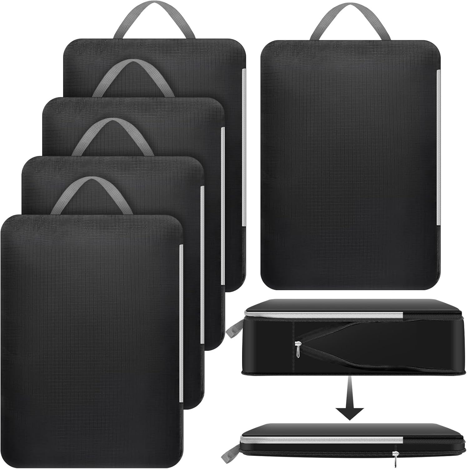 Hosuly 6 Pieces Compression Packing Cubes Travel