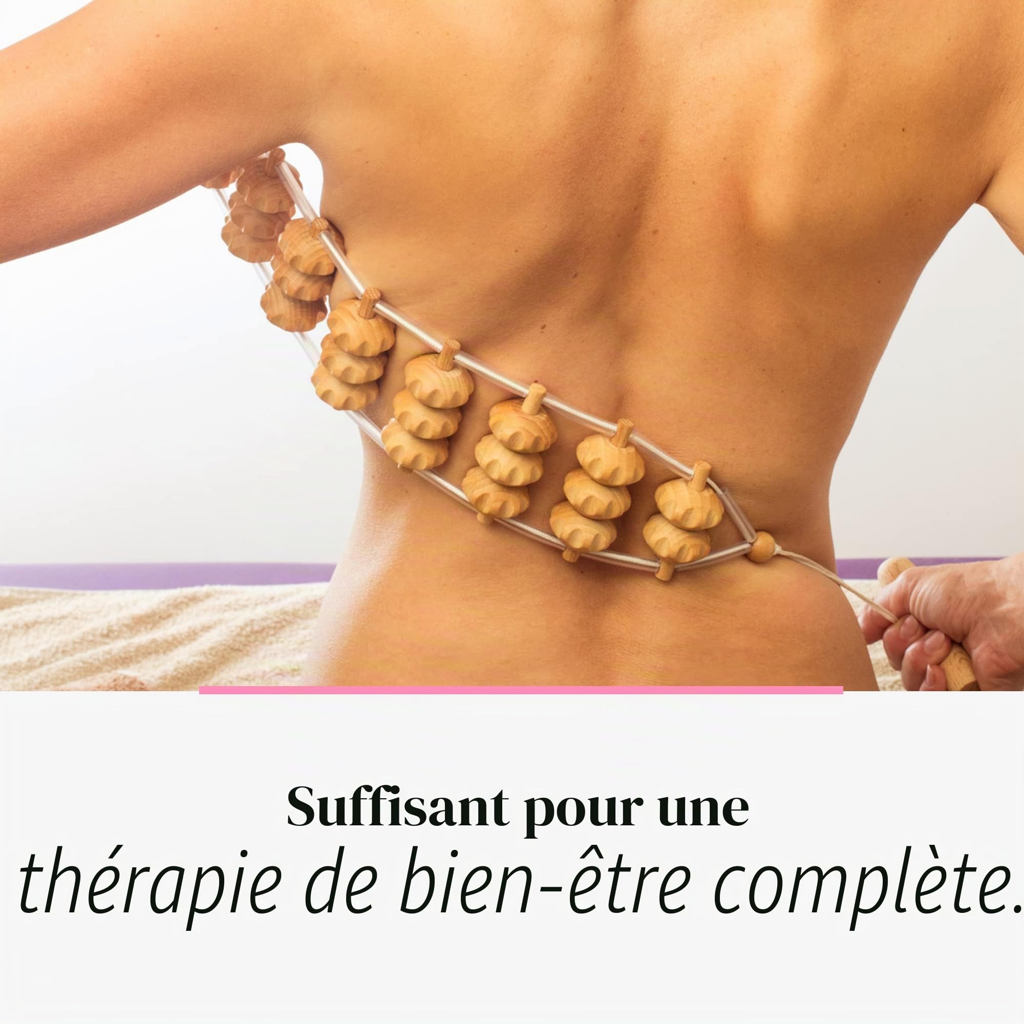 Tuuli Accessories Masseur pour Dos Muscles Rouleau de Massage Appareil Bois 120 cm (40 x 7 cm Surface de Roulement)