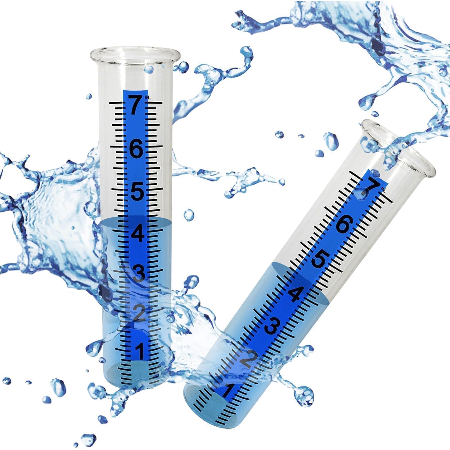 Pluviómetro para jardín,17cm,Pluviómetro extraíble,Pluviómetro con estaca,Medidor de Lluvia para exteriores,adecuado para césped, a prueba de viento y lluvia,a prueba de frío y a prueba de deformación