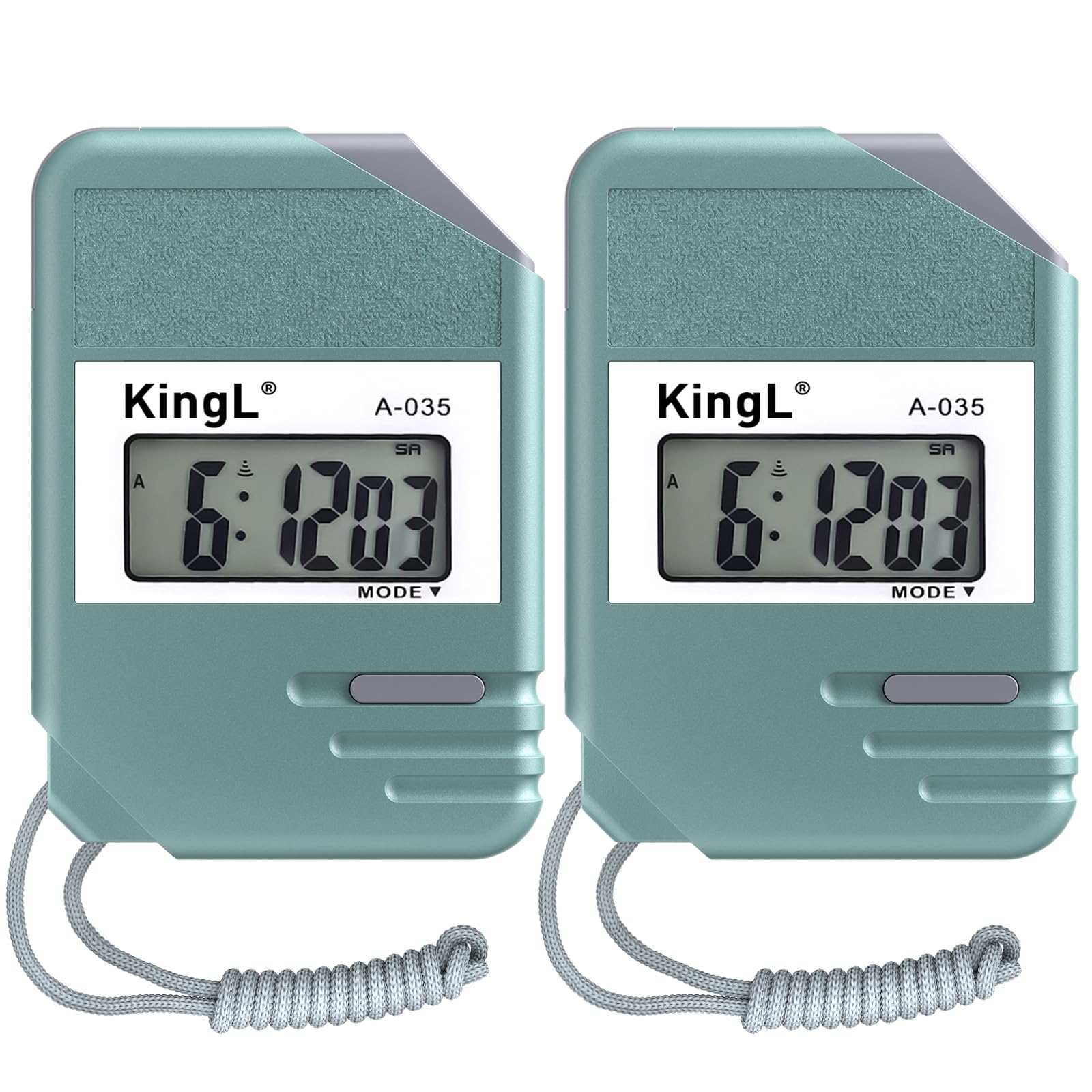 2 Pack Digital Stopwatch Timer with Large Display,Lap Split Mode, Waterproof Handheld Timer for Coaches, Teachers, Kids, Running, Swimming, Training(Green -2 Pack)