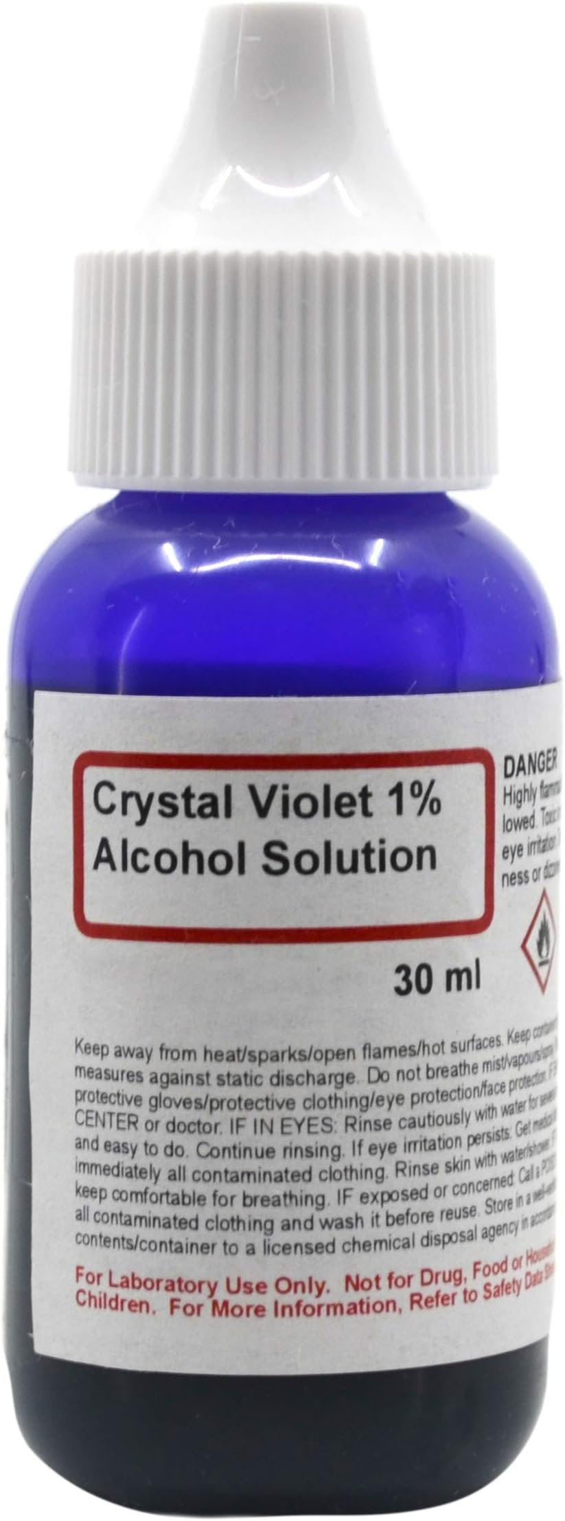 Crystal Violet, 1% Alcohol Solution, 1 fl oz (30mL) - The Curated Chemical Collection