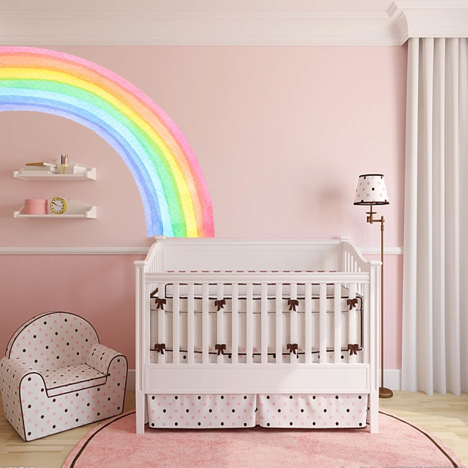 esmen Adesivo da Parete Adesivo da Parete Arcobaleno colorato Adesivi Arcobaleno per Decorazione Adesivo da Parete Rimovibile con stacca e incolla