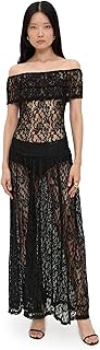 Women's Field of Dreams Maxi Dress, Onyx, Black, S