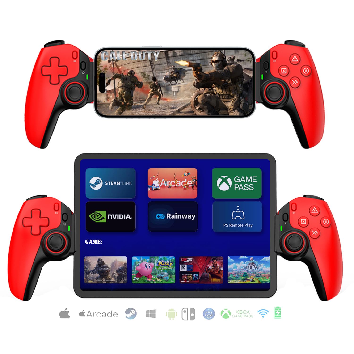 Controller Wireless D9 Per IPhone/iPad/Android/PC/Switch – Joystick Hall, Trigger Hall, 2 Pulsanti Posteriori E Vibrazione