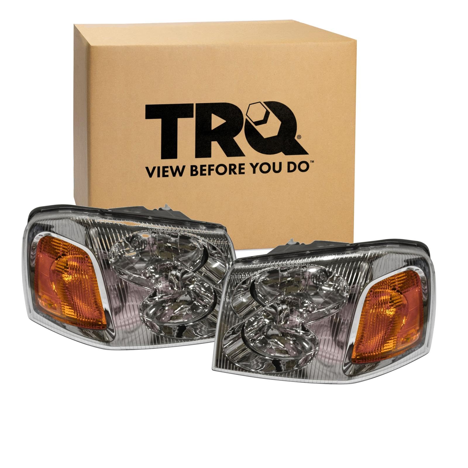 TRQ Headlight Assembly Set Driver & Passenger Side FO2502153 FO2503153 Compatible with 97-07 Ford — view 42