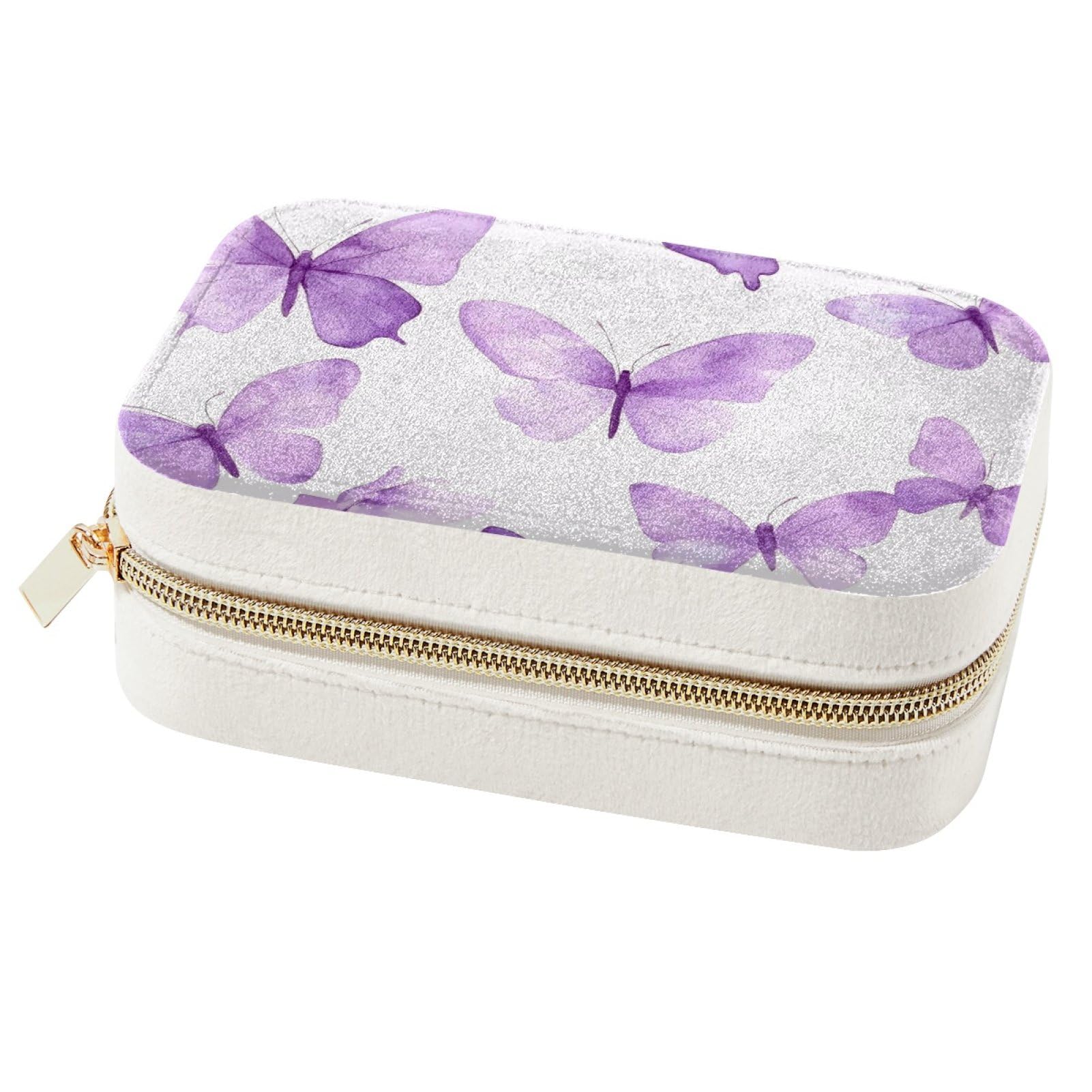 Boîte à bijoux portable pour femme et fille avec compartiment bagues