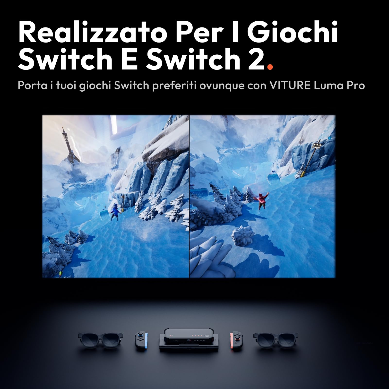 VITURE Pro Mobile Dock, Prima esperienza XR immersiva per Switch 2,streaming&gioco cooperativo,contenuti 2D/3D, compatibile con PS, Switch, Fire TV, dispositivi HDMI,per display USB-C e occhiali XR/AR