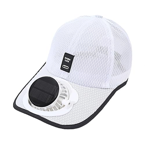 Njidher Sombrero De Abanico Solar, Sombreros De Béisbol con Ventiladores, Sombreros Deportivos con Bloqueo UV, Recargable, para Acampar, Andar En Bicicleta Y Correr