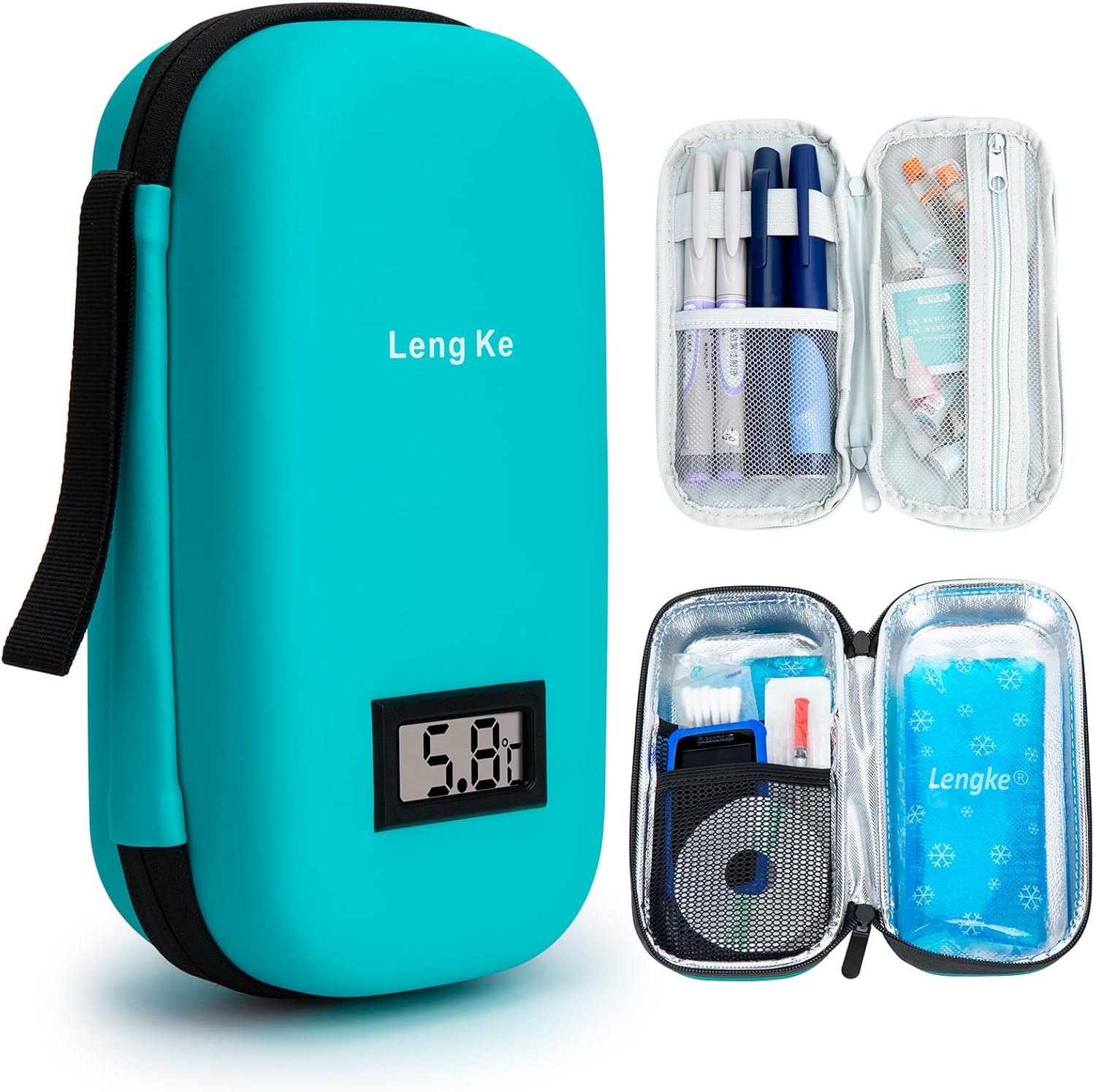 SUNMON Insulin Cooler Travel Case with Temperature Display, TSA Approved Diabetic Medication Cooler for Travel with 2 Ice Pack for Insulin Pen and Diabetic Organize Supplies SUNMON Insulin Cooler Travel Case with Temperature Display, TSA Approved Diabetic Medication Cooler for Travel with 2 Ice Pack for Insulin Pen and Diabetic Organize Supplies