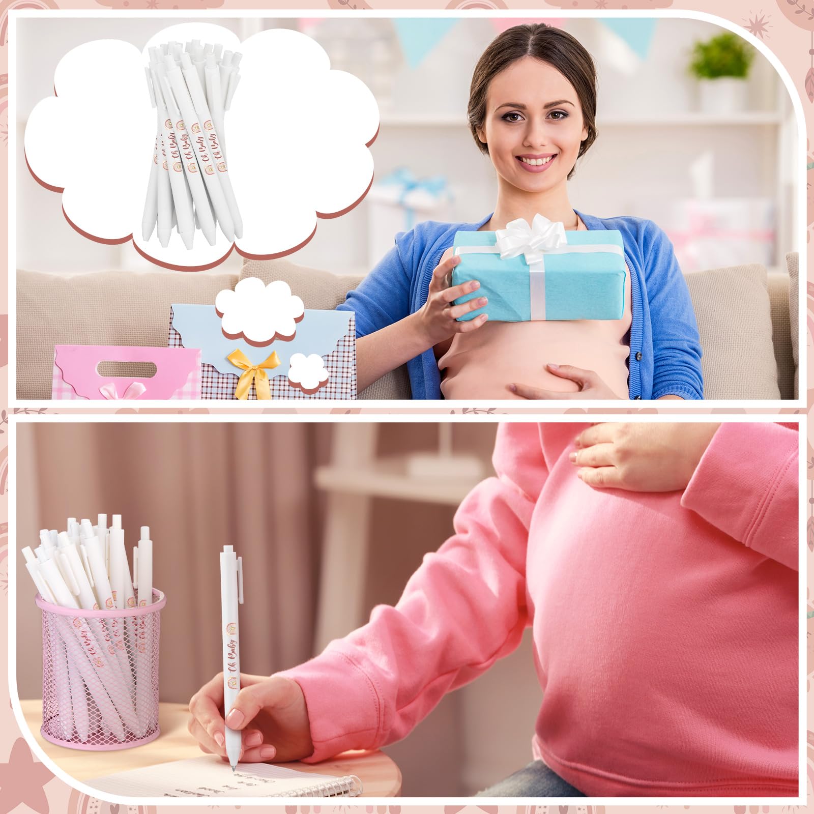 Ireer 36 Stück Boho-Thema, Babyparty-Stifte, Geschenke, Großpackung Partygeschenke für Gäste, Spiele, neutrales Geschlecht, Gastgeschenke, Babypartys, Preise, Souvenirs, Geschenktüten, Füllzubehör