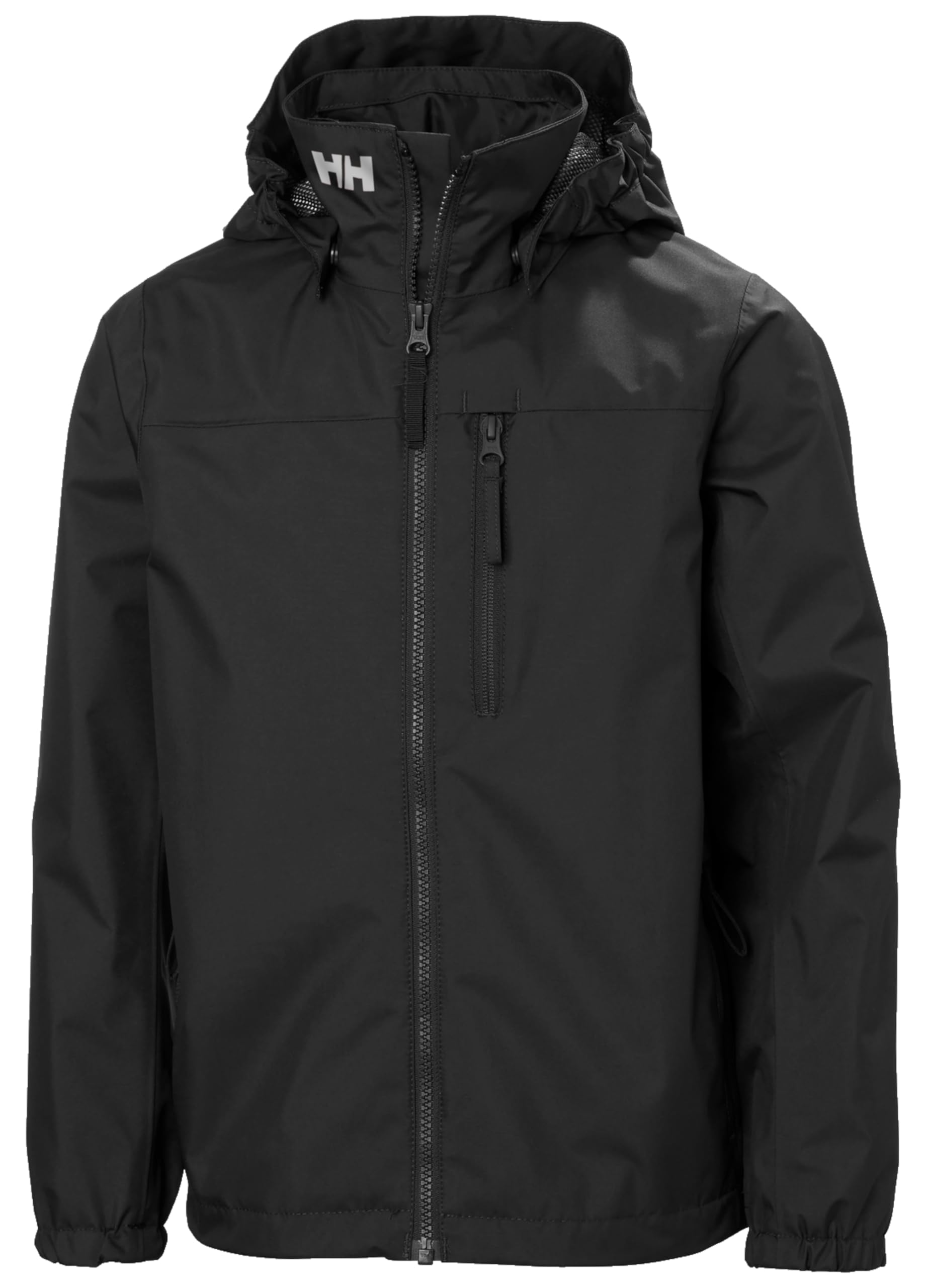 Helly Hansen Junior Unisex Crew Hooded Jacket, Black, 14