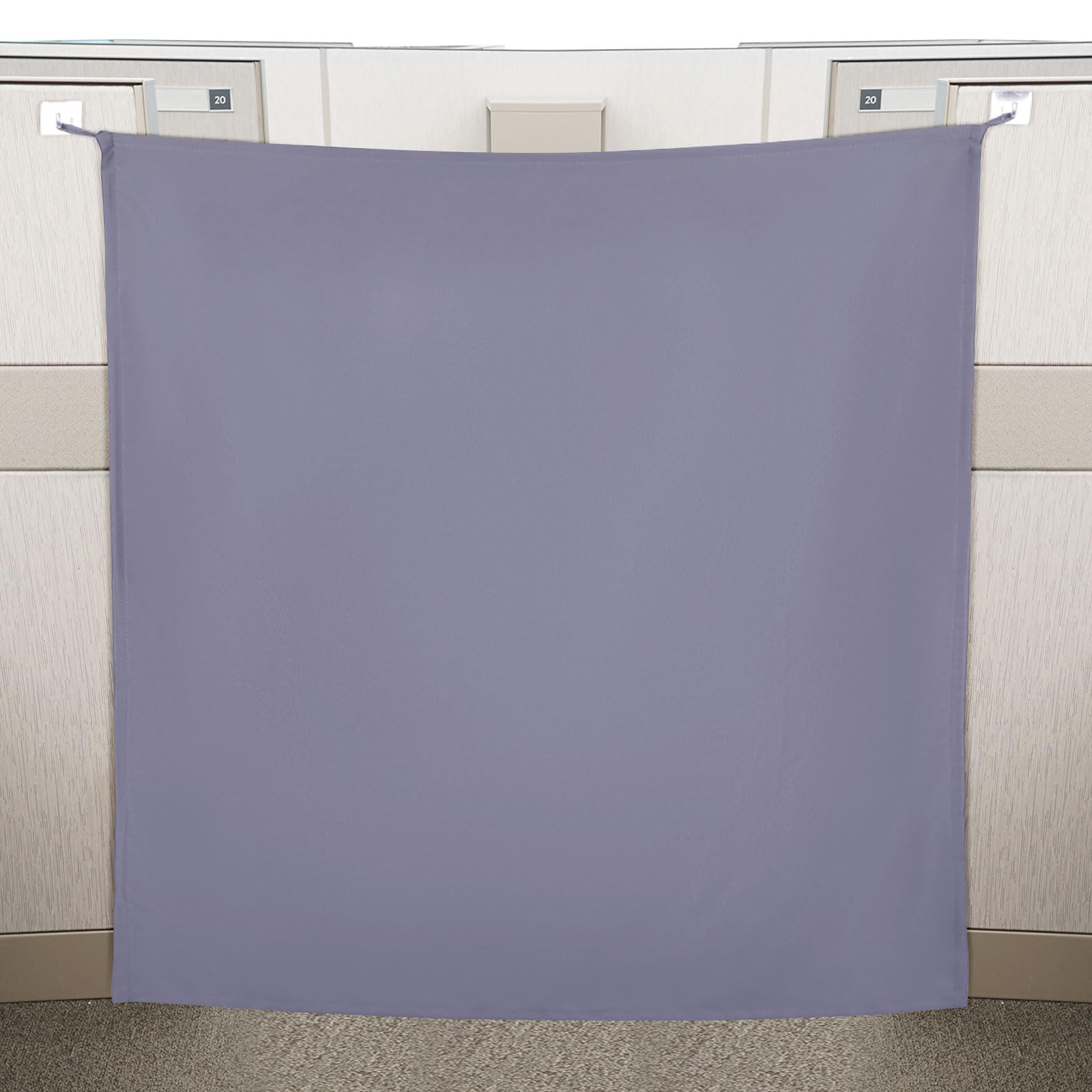 Pinkunn 40 x 48 Inch Office Cubicle Curtain with Stainless Steel Self Adhesive Hook Portable Privacy Door Partition Room Dividers Room Divider Office Divider for Office Cubicle(Gray)