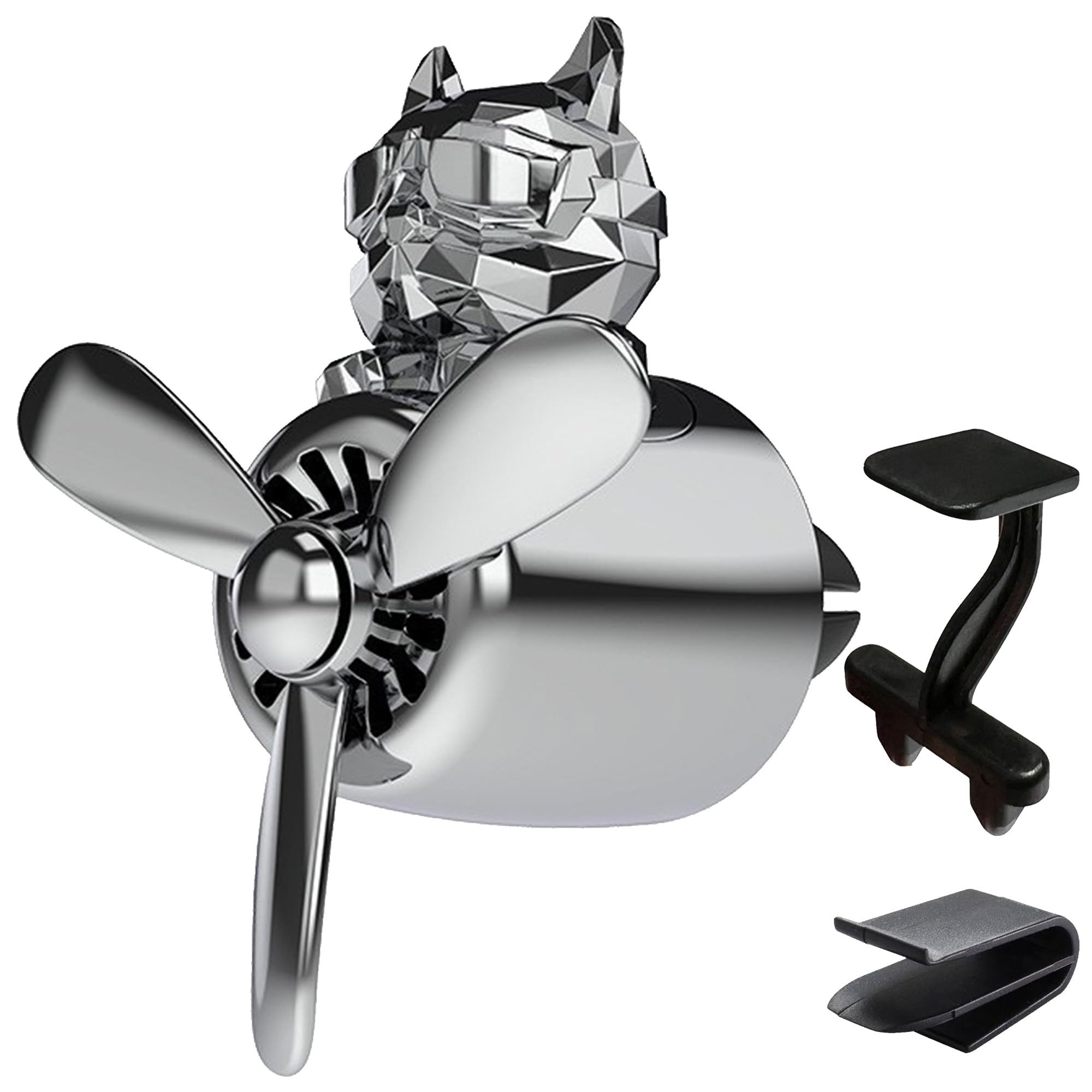 Tesla Model 3 Y S X Car air fresheners Scents diffuser Vent clips Perfume Air freshener DIY fragrance for Tesla Interior Accessories AC Vent freshener 2019 2020 2021 2022 2023 (Silver French Bulldog)
