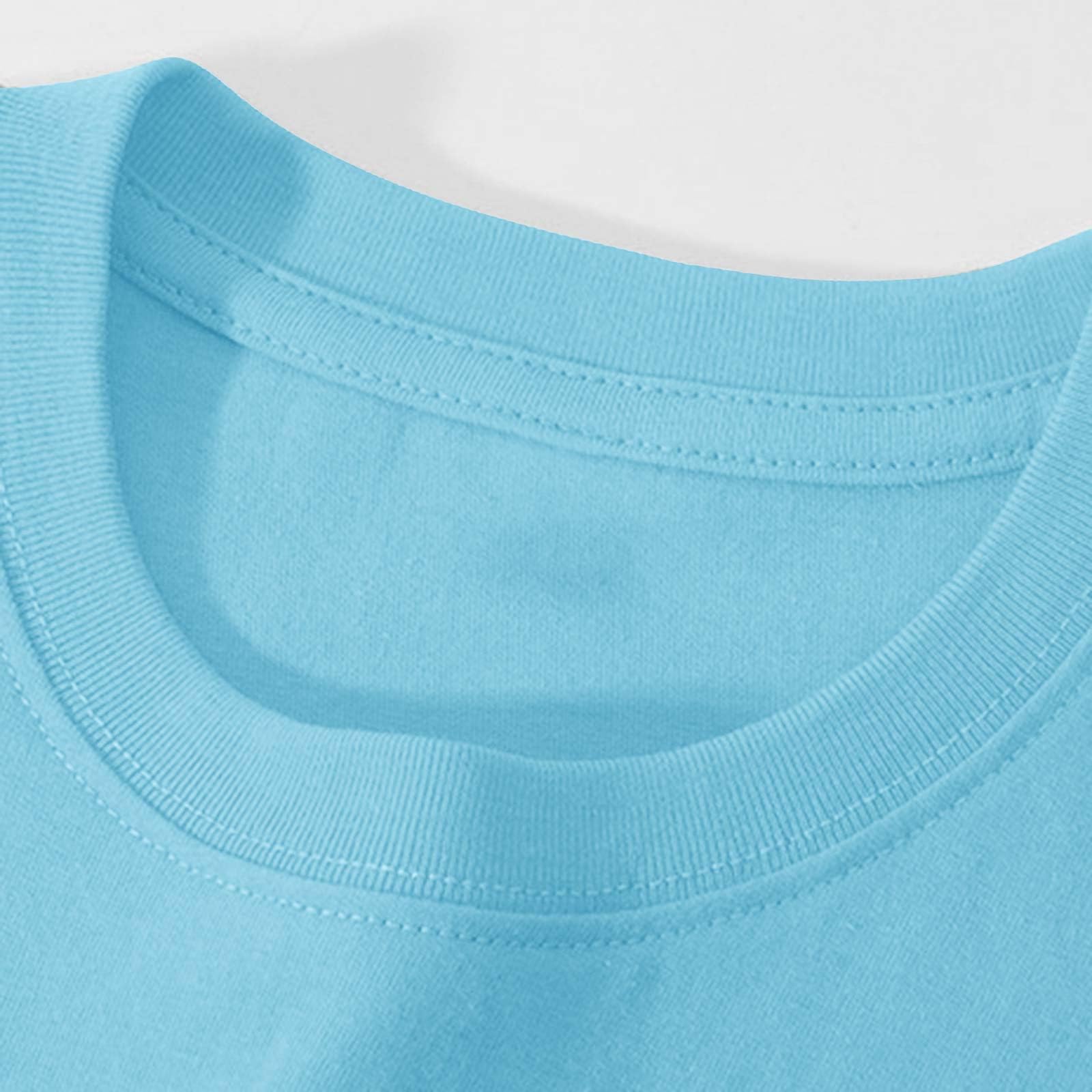Lot de Tee Shirt Enfant, Basique Hauts Coton d'été Unie Col Rond à Manches Courte, Chemise Décontractée Noir Blanc Vert Rose, Lot de 3/5 Tshirts Fille Garcon Ado 2-12 Ans