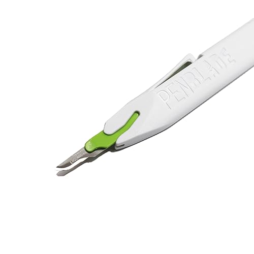 Miniatura 10 de TIDI PenBlade - Cuchillo utilitario retráctil, tamaño de hoja 11 (paquete de 10), cuchillo de pasatiempos de acero inoxidable, duradero y seguro